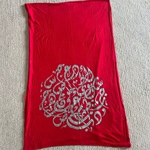 Scarf -Jersey Red material